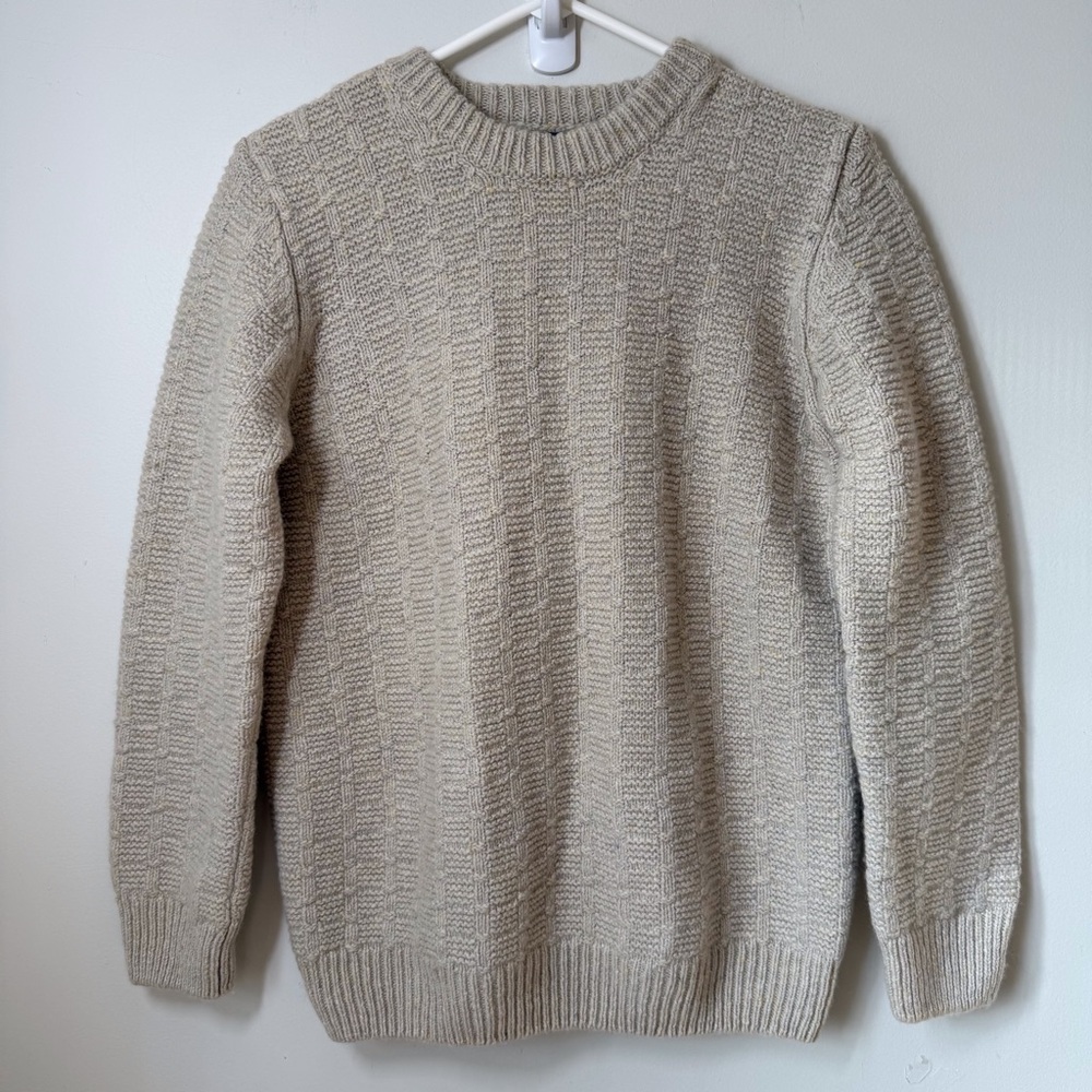 Irelands Eye fisherman sweater crew neck pullover wool cotton cashmere silk